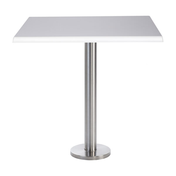 Anchor Stainless Steel Dining Base With 700700 White 001 Werzalit Top