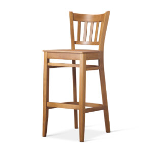 Milton bar chair in Light Teak - Veneer seat