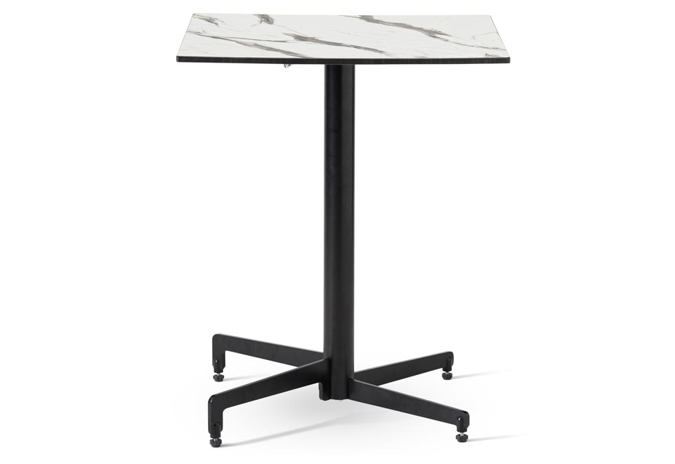 Commercial Tables - Madrid Dining Height Table With Marble Laminate Top