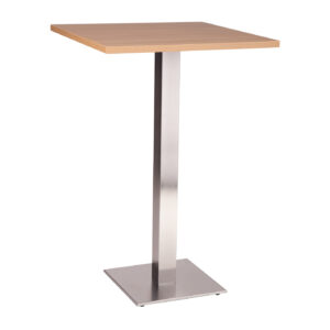 Poseur Height Danilo Square Medium base with a 700mm Squared Laminate Oak Top