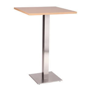 Poseur Height Danilo Square Medium base with a 700mm Squared Beech Tuff Top
