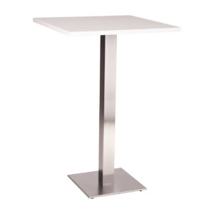 Poseur Height Danilo Square Medium base with a 700mm Squared White Tuff Top