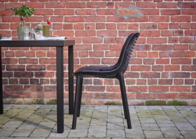 Cruz Side Chair With Urban Concrete Dining Height Table 3