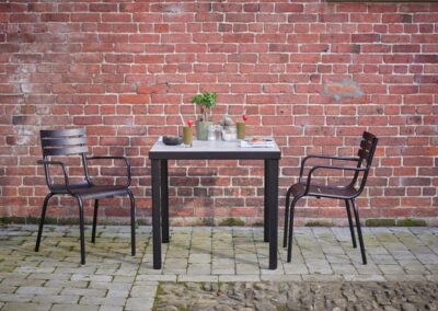 Rio Armchair With Urban Concrete Dining Height Table 1