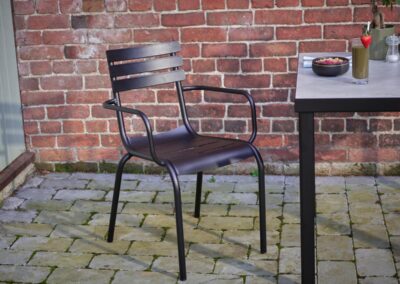 Rio Armchair With Urban Concrete Dining Height Table 2