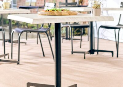 Rio Side Chair With Madrid Flip Top Dining Height Base And 700 Square Werzalit Marble De Genes Table Top 7