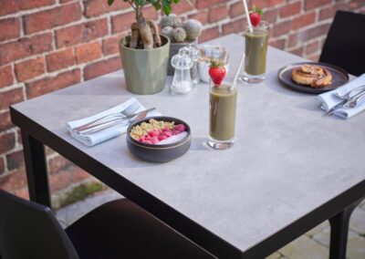 Strata Anthracite Side Chair With Urban Concrete Dining Height Table 3