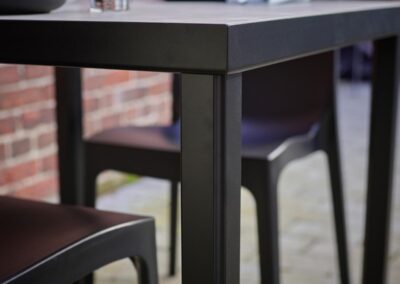Strata Anthracite Side Chair With Urban Concrete Dining Height Table 4