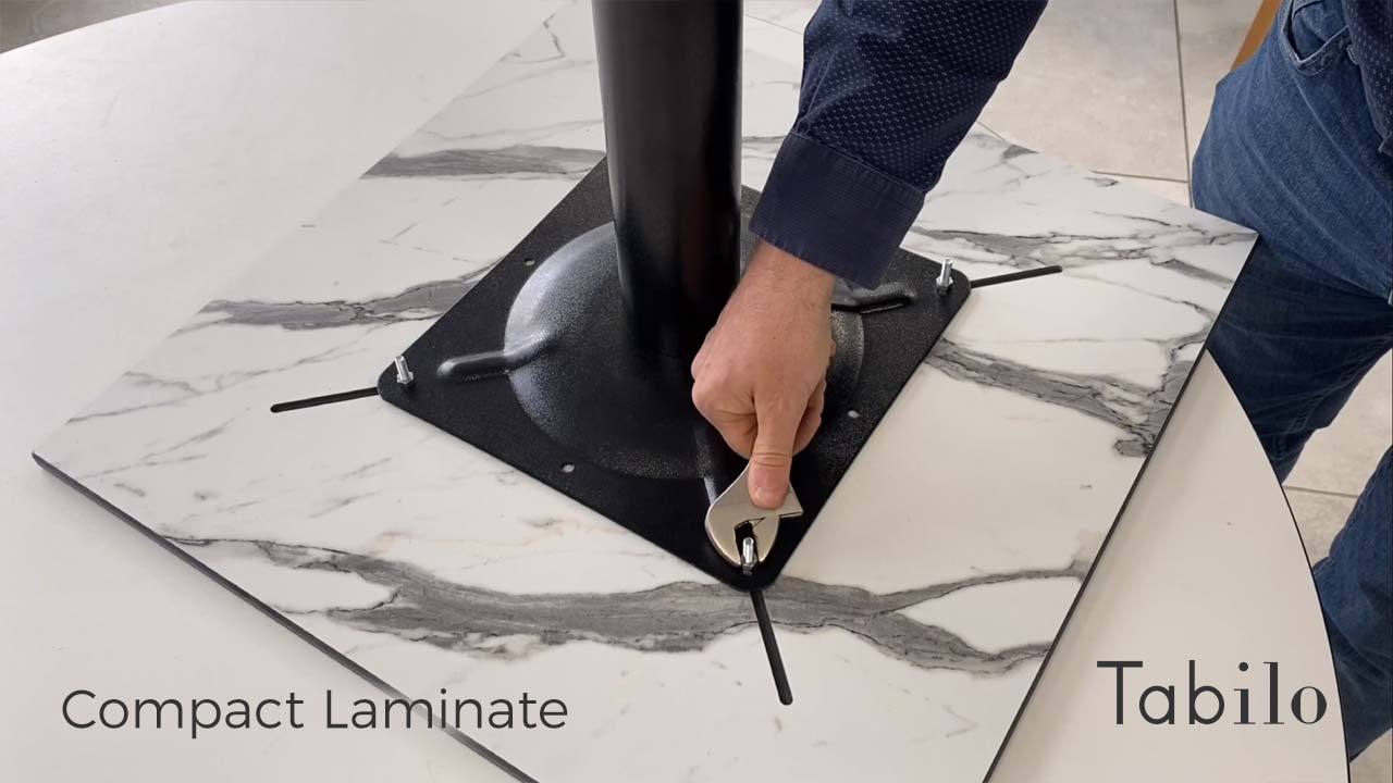 How to attach our Compact Laminate HPL tops to a Table Base