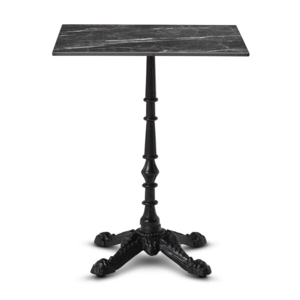 Bistro Dining Height Table Base With A 590 Square Marquina Marble Compact Laminate Table Top
