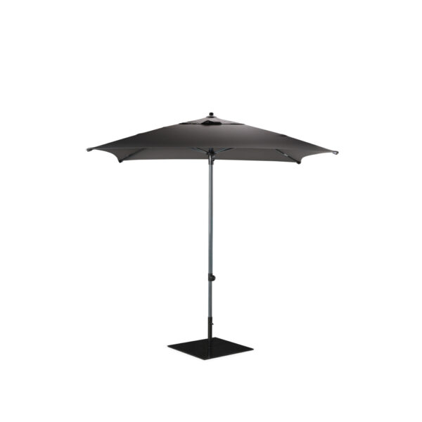 Plaza Parasol In Anthracite With Plaza Metal Base