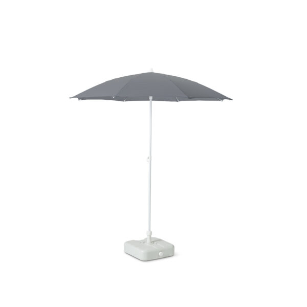 Solas 1800mm Parasol In Anthracite With 20L White Plastic Solas Base