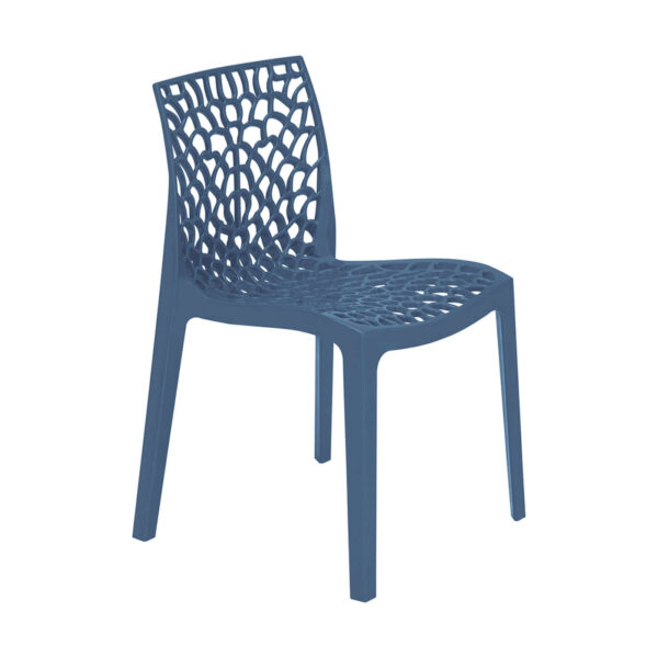Zest Polypropylene chair in Avio Blue