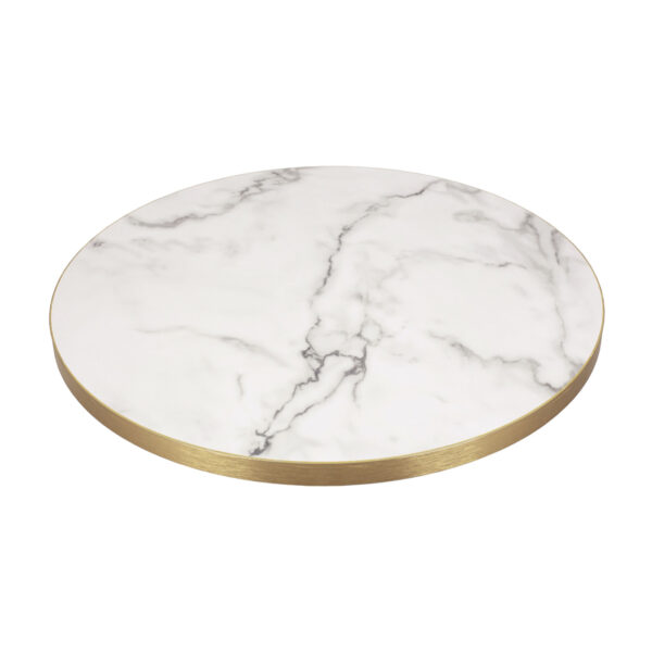 Tuff Top Premium High Gloss Calacatta Marble Round