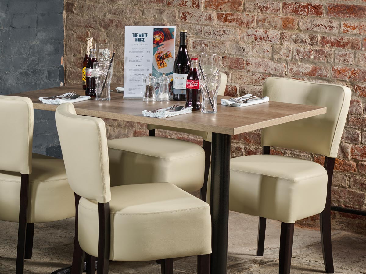 Tuff Top - Original Table Top with Sena Soft Cream Dining Chairs