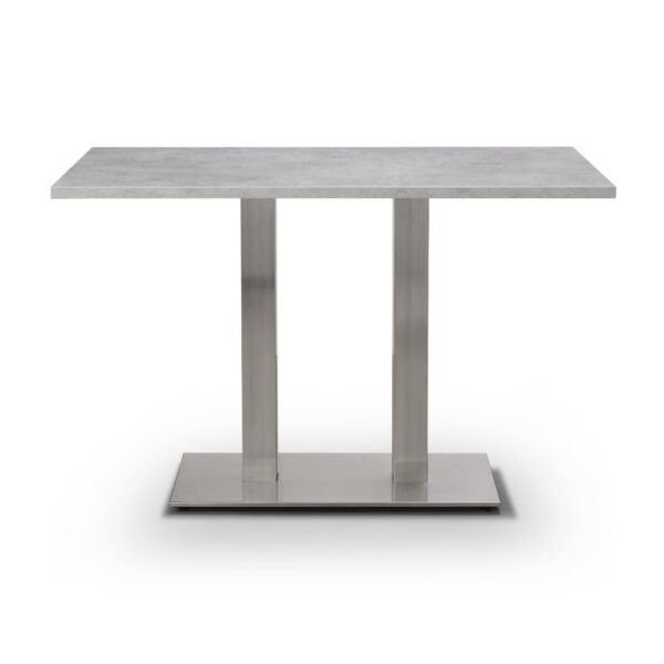 Tuff Top Original Light Grey Chicago Concrete Top On Danilo Twin Dining Height Base