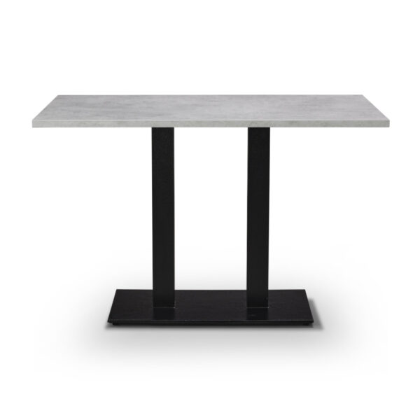 Tuff Top Original Light Grey Chicago Concrete Top On Forza Twin Dining Height Base