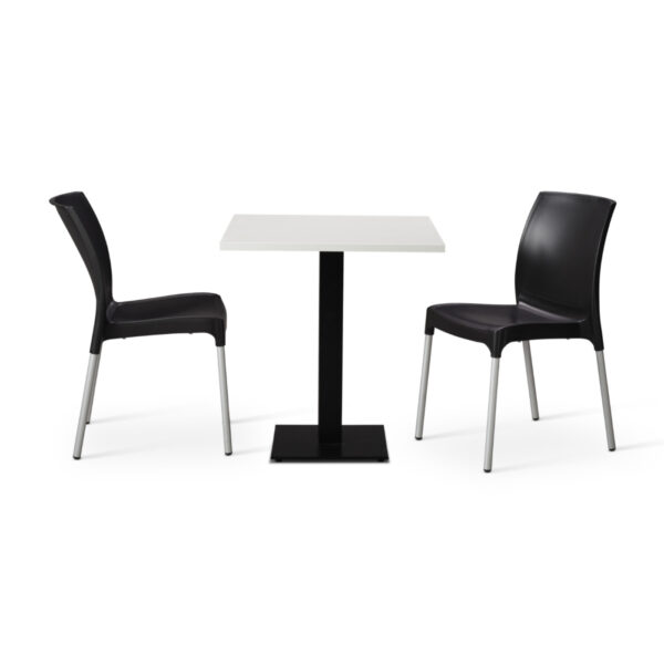 Black Vibes With White Tuff Top Forza Square Table