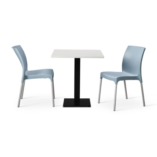 Relax Blue Vibes With White Tuff Top Forza Square Table