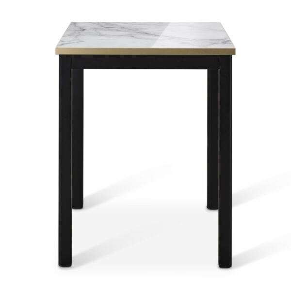 Tuff Top Premium High Gloss Calacatta Marble Square Top On Manhattan 675mm Square Dining Height Frame