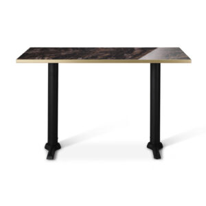 Tuff Top Premium High Gloss Marbled Cappuccino Top On Phoenix Twin Dining Height Base