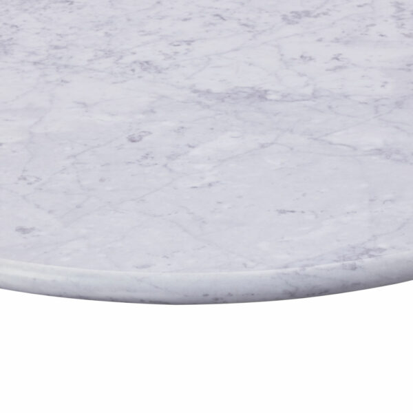 White Carrara Marble Round Top  Corner Edge Profile