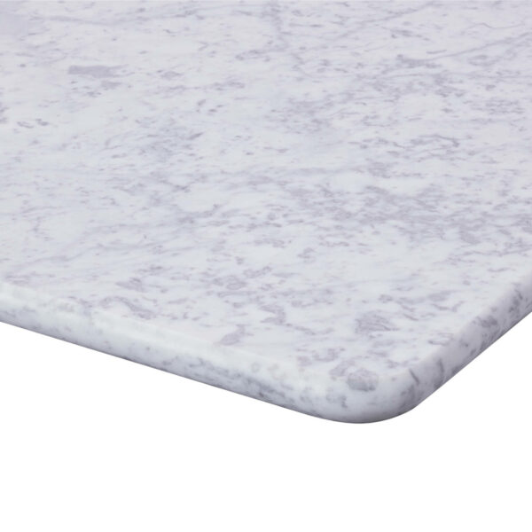 White Carrara Marble Square Top  Corner Edge Profile