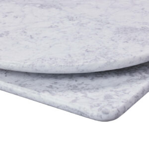 White Carrara Marble Square And Round Tops   Corner Edge Profile
