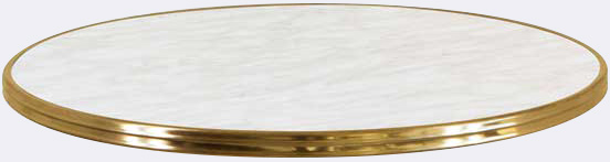 Marble Genes Top With Moulded Metal Brass Edge