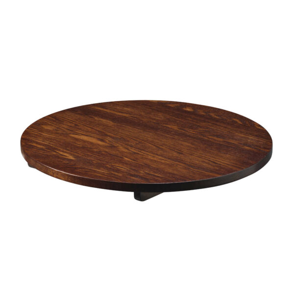 Round Tuff Top Solid Wood Top In Walnut