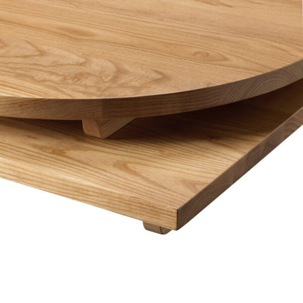 Round And Square Tuff Top Solid Wood Top In Oak  Corner Profile