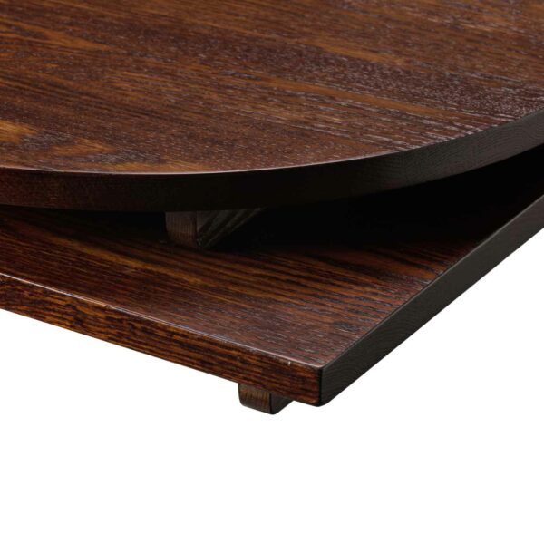 Round And Square Tuff Top Solid Wood Top In Walnut   Corner Profile