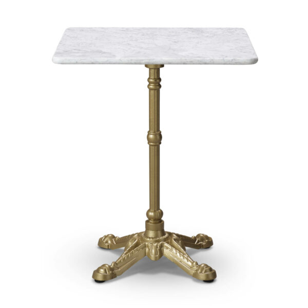 Gold Bistro With Square Tuff Top Solid Marble