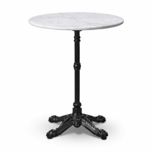 Solid Marble Round Top On A Bistro Base