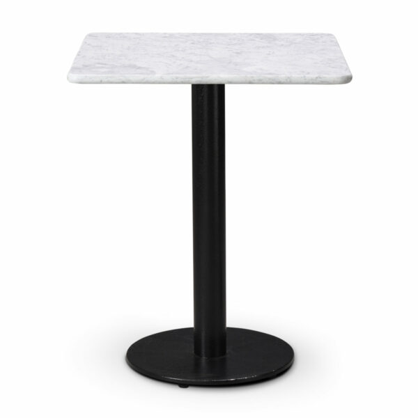 Solid Marble Square Top On A Forza Round Base