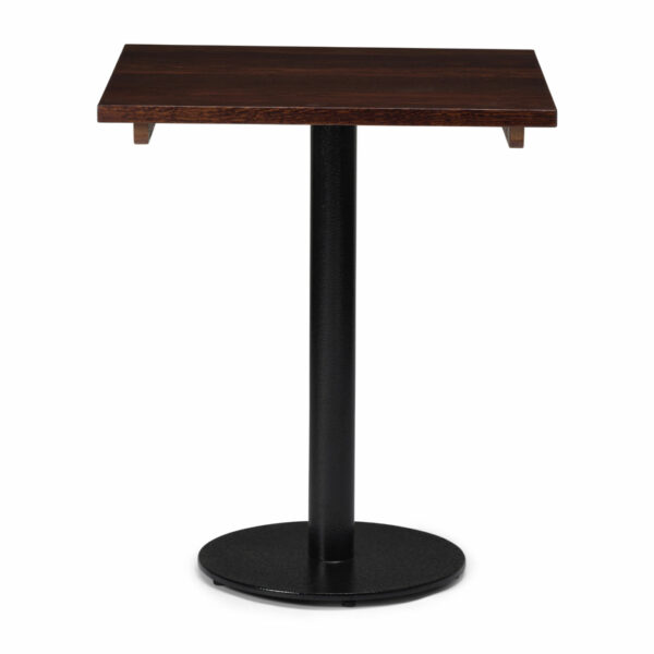Square Tuff Top Solid Wood Top In Walnut On A Forza Round Base