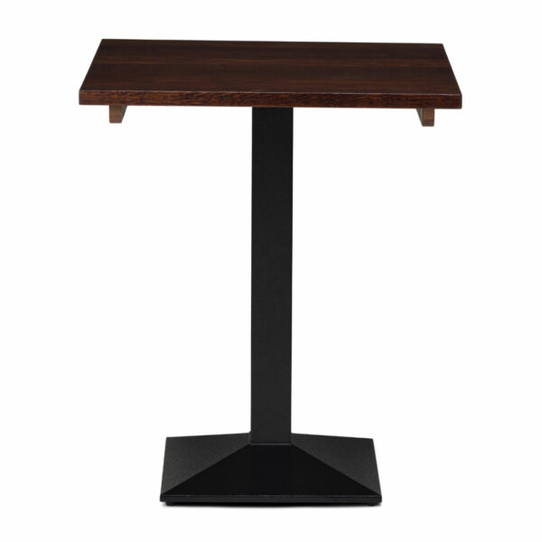Square Tuff Top Solid Wood Top In Walnut On A Quattro Pyramid Base