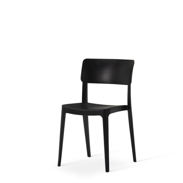 Vivo Side Chair In Black   Angle