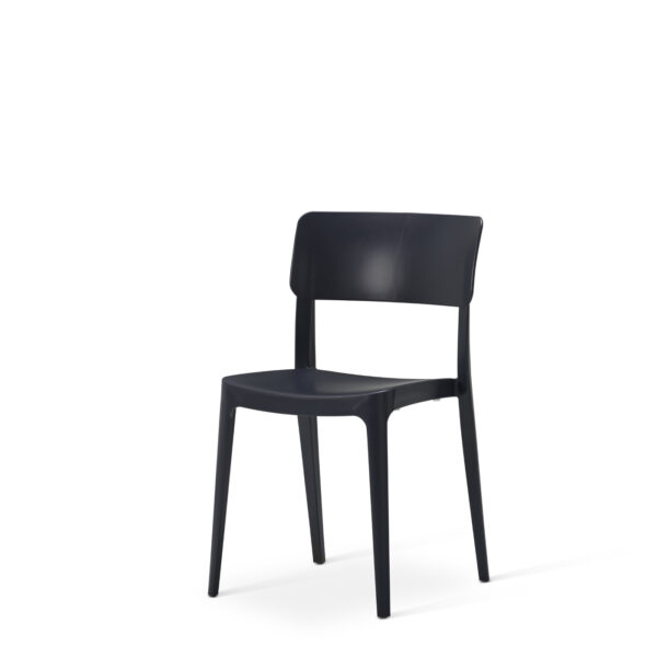 Vivo Side Chair In Dark Grey   Angle