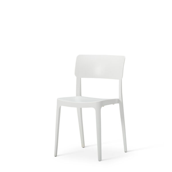 Vivo Side Chair In White   Angle