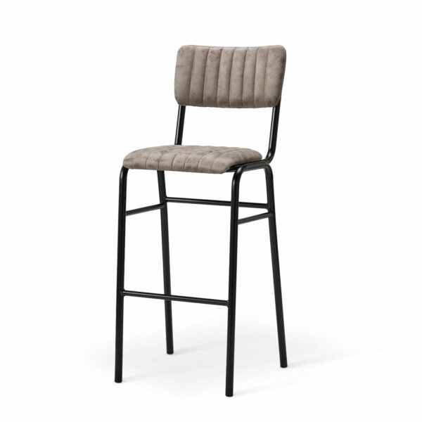 Bourbon Bar Chair In Graphite   Angle