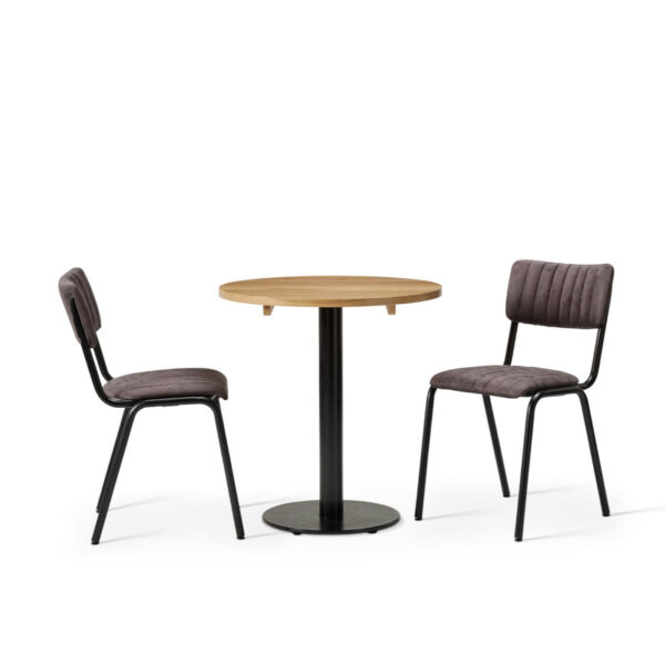 Bourbon Side Chair In Aberdeen With Solid Wood Oak Forza Round Table