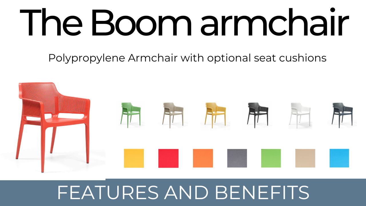 The Boom Armchair - Polypropylene Armchair with Optional Seat Cushions - Features & Benefits
